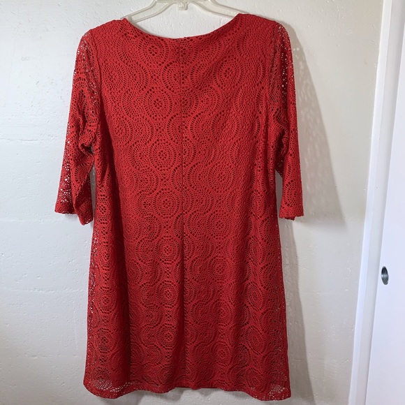 Emma&Michelle Rusty Orange crochet dress - Picture 2 of 5